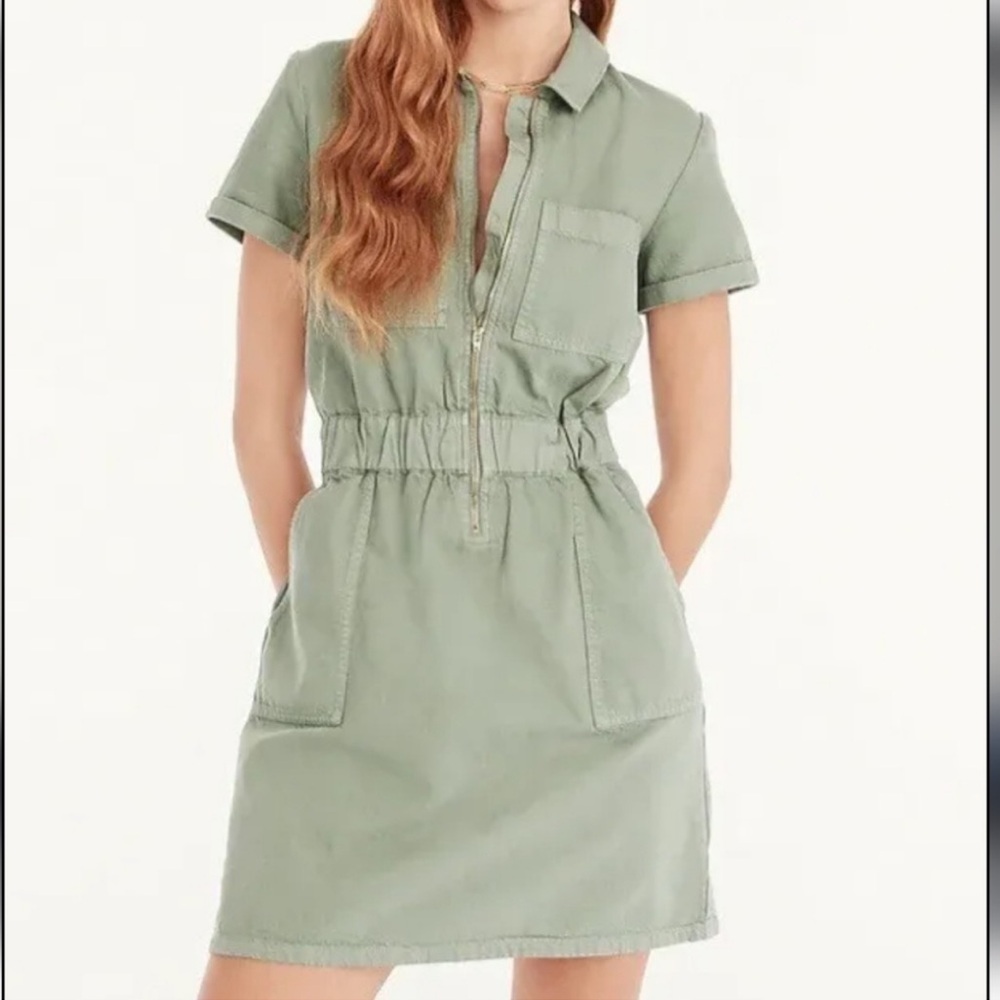 J. Crew Mini Cargo Style Dress Sz 10 - Picture 3 of 11